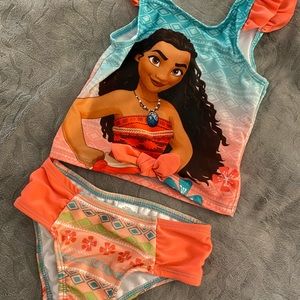 Disney Moana 2 piece swimsuit, size 2T